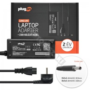 Dell 19.5V 3.34A (65W) 4.5x3.0mm t&ouml;ltő