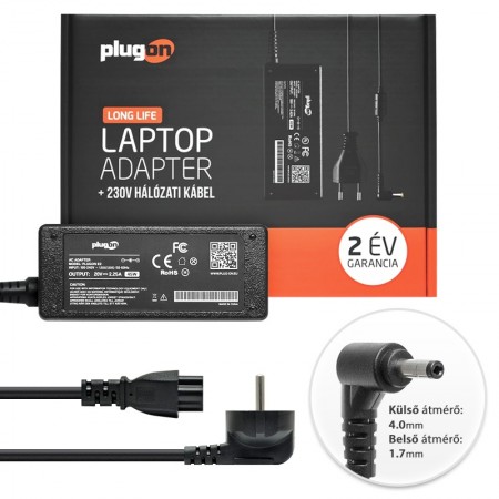 Lenovo 20V 2.25A (45W) 4.0x1.7mm töltő 