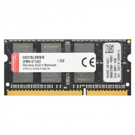 Kingston 8GB DDR3L 1.35V 1600MHz használt notebook memória
