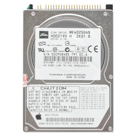 Toshiba MK4025GAS 40GB IDE 2,5