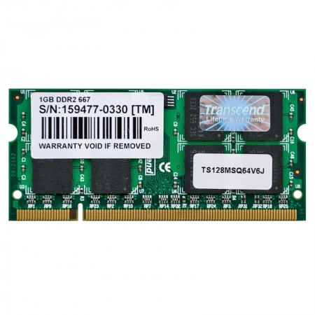 Transcend 1GB DDR2 667MHz használt notebook memória