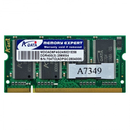 Adata 256MB DDR 400MHz használt notebook memória