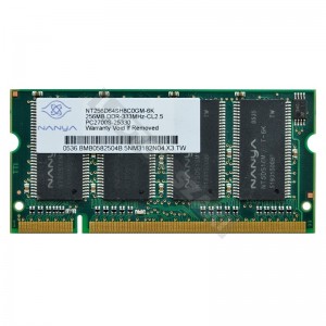 Nanya 256MB DDR 333MHz használt notebook memória
