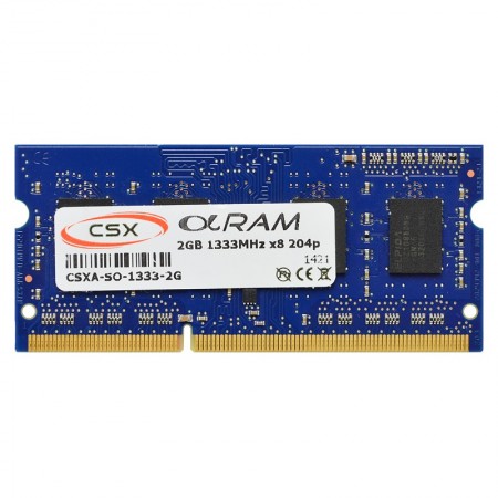 CSX 2GB DDR3 1333MHz használt notebook memória
