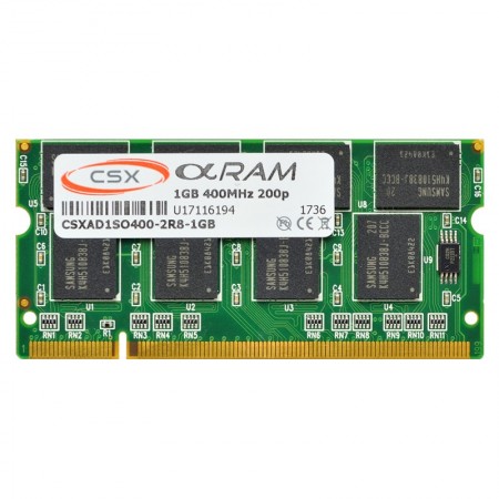 CSX 1GB DDR 400MHz laptop memória