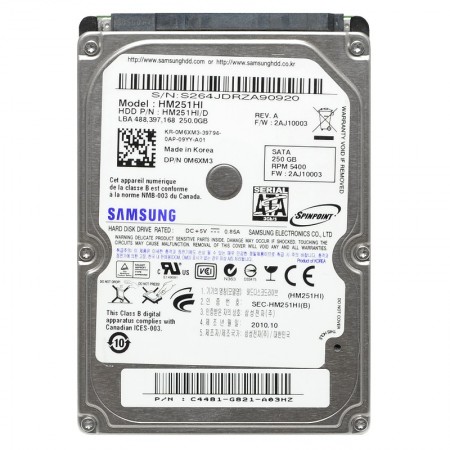 Samsung HM251HI 250GB SATA 2,5