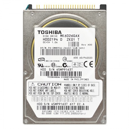 Toshiba MK6026GAX 60GB IDE 2,5