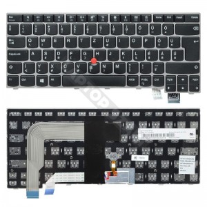 SN20L85167 gy&aacute;ri &uacute;j, fekete, magyar laptop billentyűzet + ez&uuml;st keret