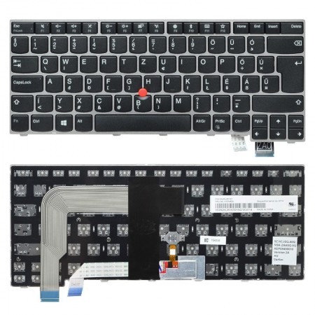 SN20L85167 gyári új, fekete, magyar laptop billentyűzet + ezüst keret