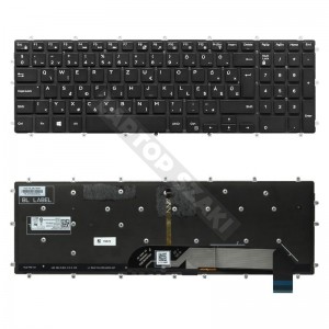 0TJRHX gy&aacute;ri &uacute;j magyar h&aacute;tt&eacute;rvil&aacute;g&iacute;t&aacute;sos laptop billentyűzet, keret n&eacute;lk&uuml;l