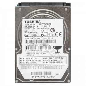 Toshiba MK2555GSX 250GB SATA 2,5" haszn&aacute;lt laptop winchester