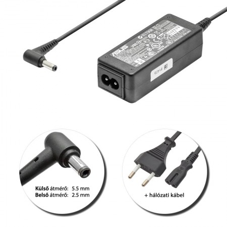 Asus 19V 2.1A (40W) 2.5mm gyári új töltő