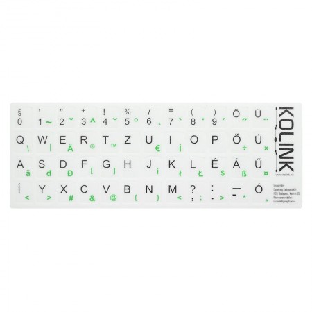 Kolink billentyűzet matrica - fehér alapon fekete