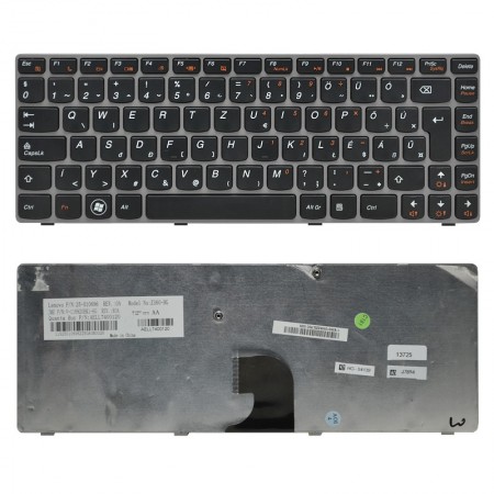 25010716 gyári használt magyar fekete-ezüst billentyűzet