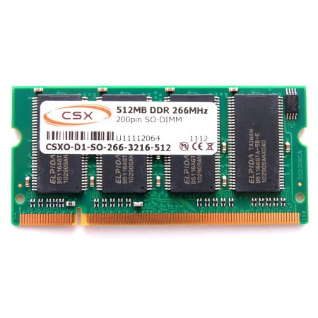 CSX 512MB DDR 266Mhz notebook memória
