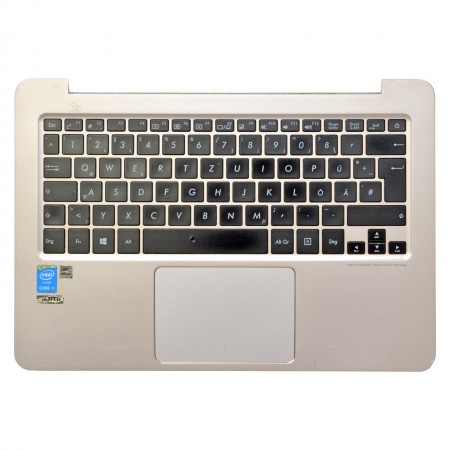 13NB06X5AM0302 használt német fekete laptop billentyűzet + pezsgő színű felső fedél