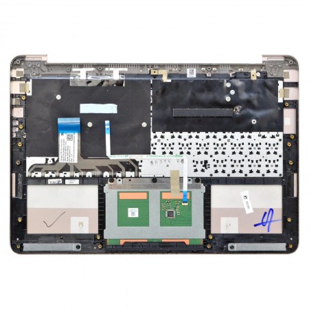 13NB06X5AM0302 használt német fekete laptop billentyűzet + pezsgő színű felső fedél