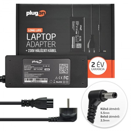 Delta 19V 4.74A (90W) 5.5x2.5mm töltő