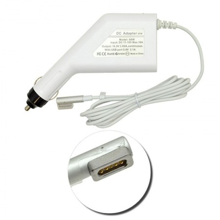 Apple 16.5V 3.65A (60W) Magsafe utángyártott új autós, szivargyújtós laptop töltő