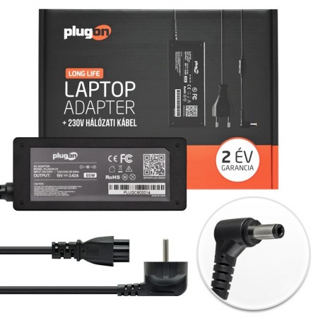 Delta 19V 3.42A (65W) 5.5x2.5mm töltő