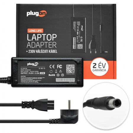 HP 19.5V 3.3A (65W) center-pin töltő