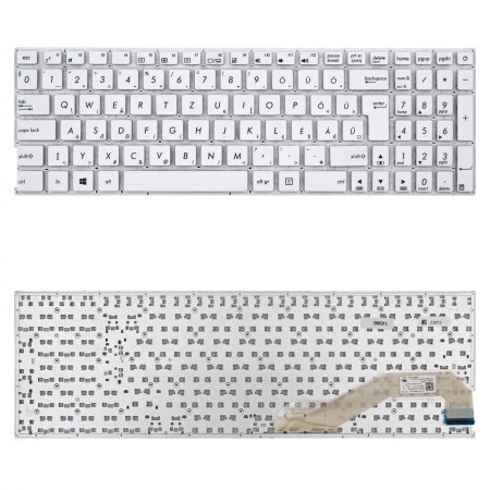 90NB0B12-R30130 gyári új, magyar fehér laptop billentyűzet, keret nélkül