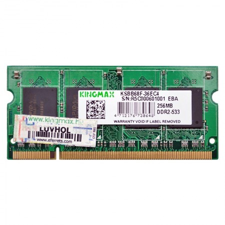 Kingmax 256MB DDR2 533Mhz használt notebook memória