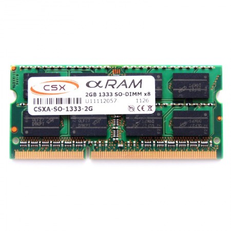 CSX 2GB DDR3 1333MHz notebook memória