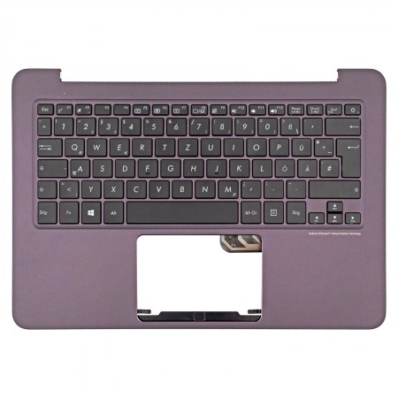 90NB06X1-R31GE0 gyári új fekete - lila német laptop billentyűzet