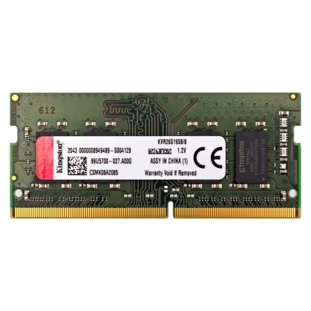 Kingston 8GB DDR4 2666MHz gyári új laptop memória (KVR26S19S8/8)