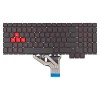 929479-001 gyári új magyar fekete, piros háttérvilágítással rendelkező laptop billentyűzet, keret nélkül