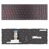 SN20M27432 gyári új magyar fekete - piros háttérvilágításos laptop billentyűzet, keret nélkül