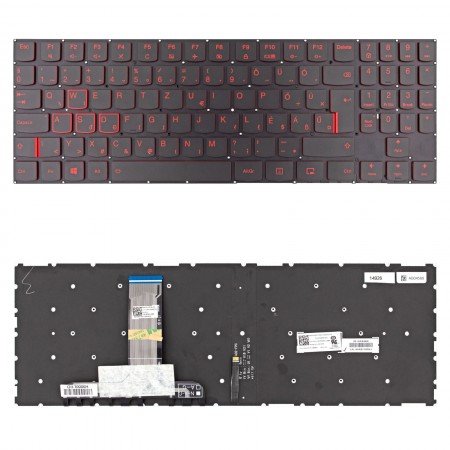 SN20M27432 gyári új magyar fekete - piros háttérvilágításos laptop billentyűzet, keret nélkül