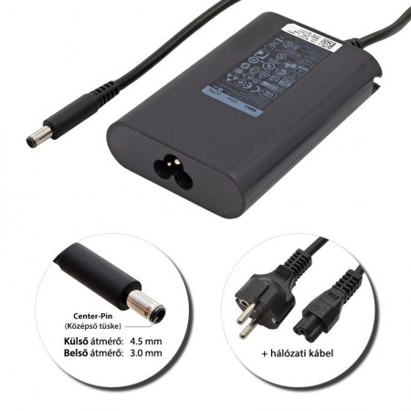 Dell 19.5V 3.34A (65W) 4.5x3.0mm gyári töltő