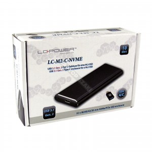 LC Power M.2 NVMe SSD k&uuml;lső h&aacute;z, fekete