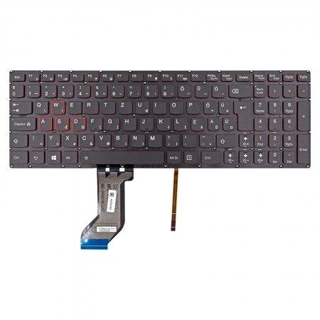 5CB0K25535 gyári új magyar fekete - piros háttérvilágításos laptop billentyűzet, keret nélkül