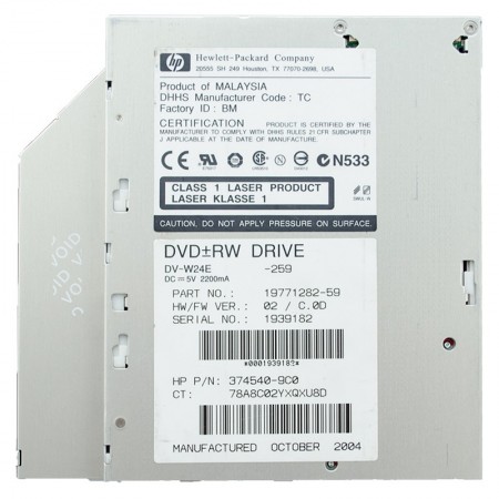 HP 374540-9C0 használt IDE notebook DVD író