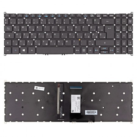 6B.H1MN5.019 gyári új magyar fekete háttérvilágításos laptop billentyűzet, keret nélkül