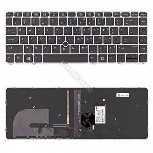 901042-001 gy&aacute;ri &uacute;j angol ez&uuml;st-fekete h&aacute;tt&eacute;rvil&aacute;g&iacute;t&aacute;sos laptop billentyűzet