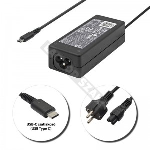 Acer 20V 2.25A / 15V 3A / 12V 3A / 9V 3A / 5V 3A / (45W) USB-C (Type-C) gy&aacute;ri &uacute;j t&ouml;ltő