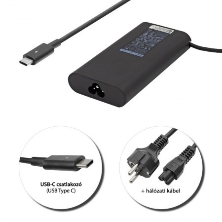 Dell 20V 4.5A / 15V 3A / 9V 3A / 5V 3A / (90W) USB-C (Type-C) gyári új töltő