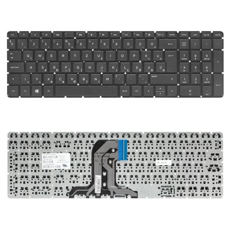 813974-211 használt fekete, magyar laptop billentyűzet, keret nélkül