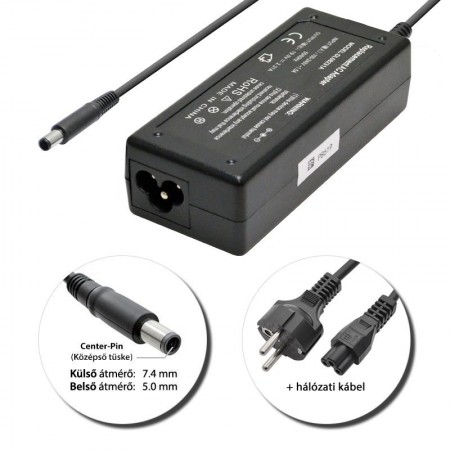 Dell 19.5V 2.31A (45W) 7.4x5.0mm töltő