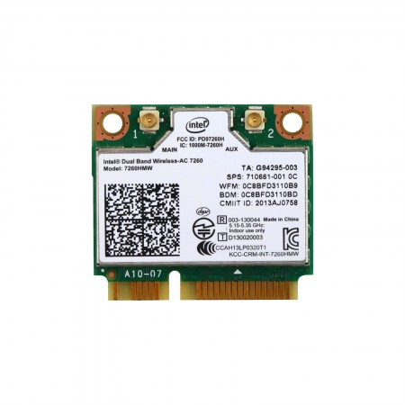 Intel Dual Band AC 7260 használt PCI-e (802.11AC) + Bluetooth 4.0 Wifi kártya 