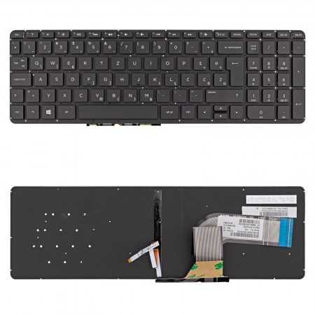 SN6133BL1﻿﻿ gyári új fekete szlovák háttérvilágításos laptop billentyűzet, keret nélkül