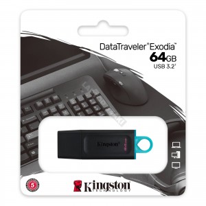 Kingston DataTraveler Exodia USB 3.2 fekete-z&ouml;ld pendrive - 64GB (DTX/64GB)