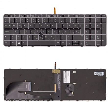 821157-BA1 gyári új, szlovén fekete-szürke háttérvilágításos laptop billentyűzet