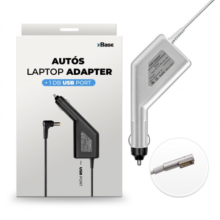 Apple 18.5V 4.6A (85W) Magsafe utángyártott új autós, szivargyújtós laptop töltő