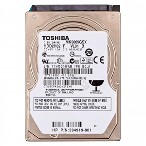 Toshiba MK5065GSX 500GB SATA 2,5" használt laptop winchester