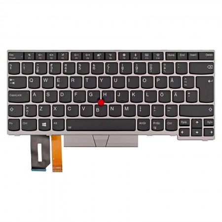 01YN445 gyári új svéd fekete - ezüst háttérvilágításos laptop billentyűzet